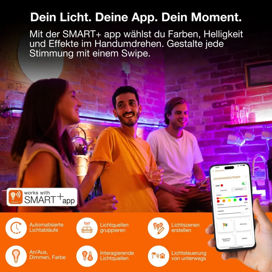 Osram Smart WiFi Vloerlamp Magic RGB - Zilver - afbeelding 6 van 6