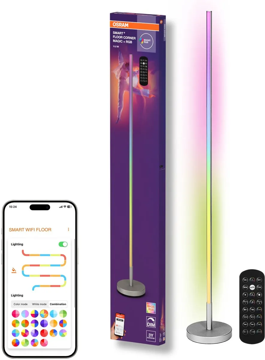 Osram Smart WiFi Vloerlamp Magic RGB - Zilver