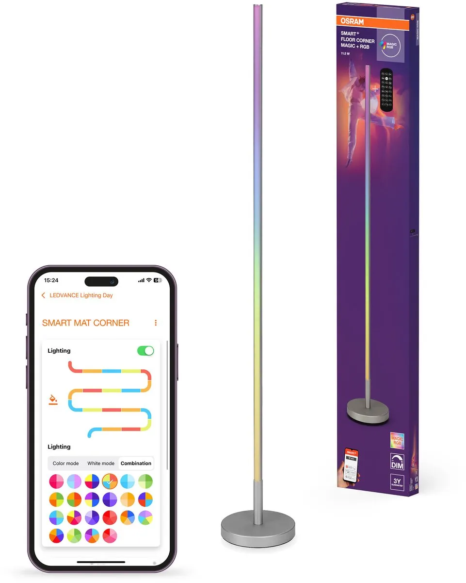 Osram Smart WiFi Vloerlamp Magic RGB - Zilver