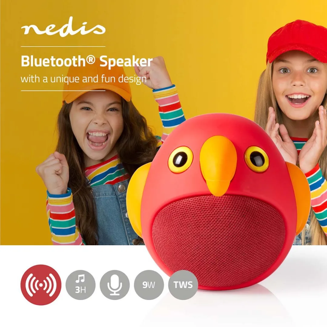 Nedis SPBT4100RD Bluetooth Speaker - 9W - Rood - afbeelding 2 van 6