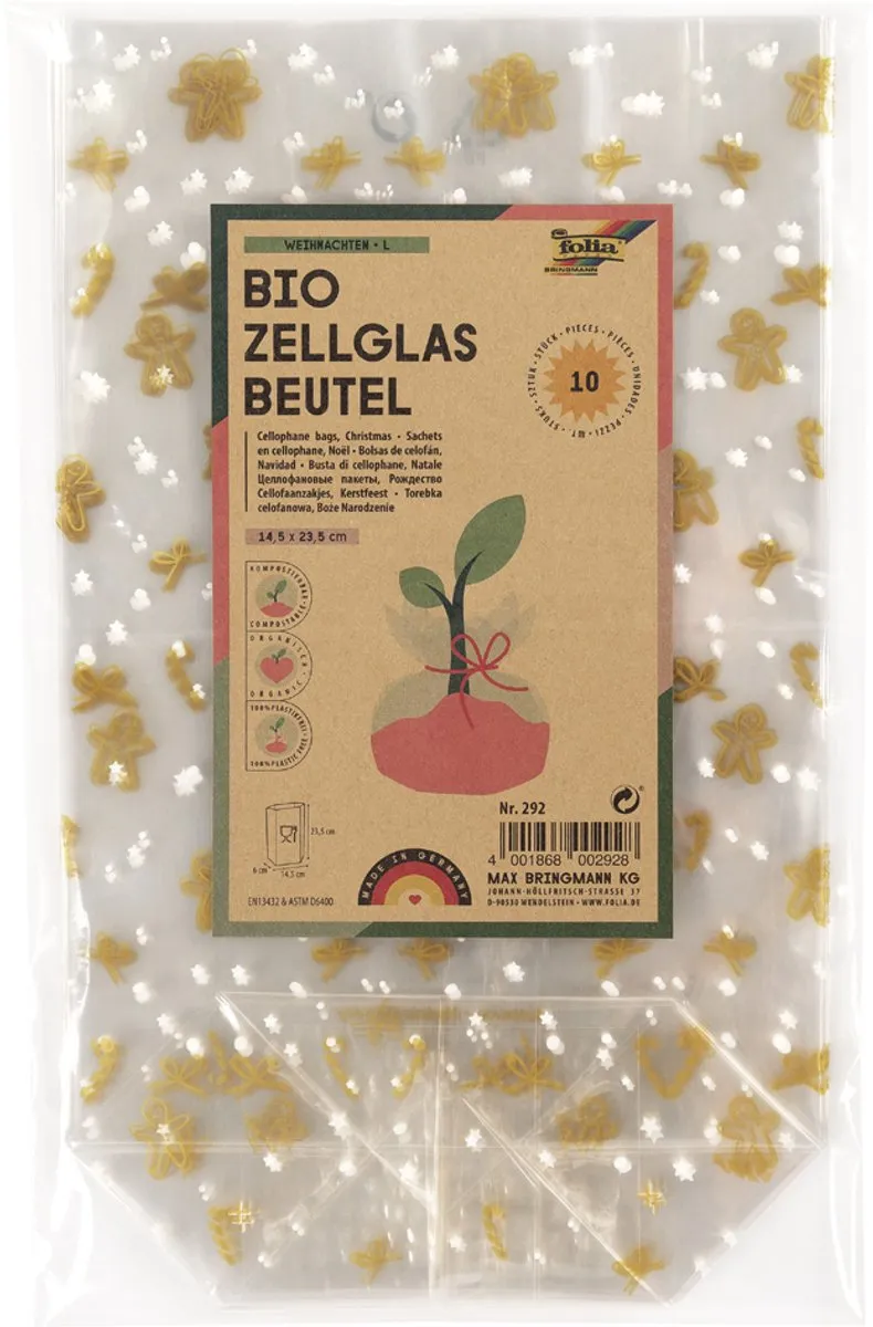 Folia Biologisch Cellofaan Zakje S - Kerstset