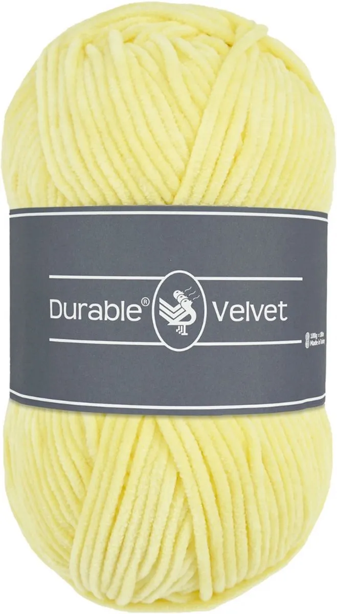 Durable Velvet Chenille Garen Light Yellow