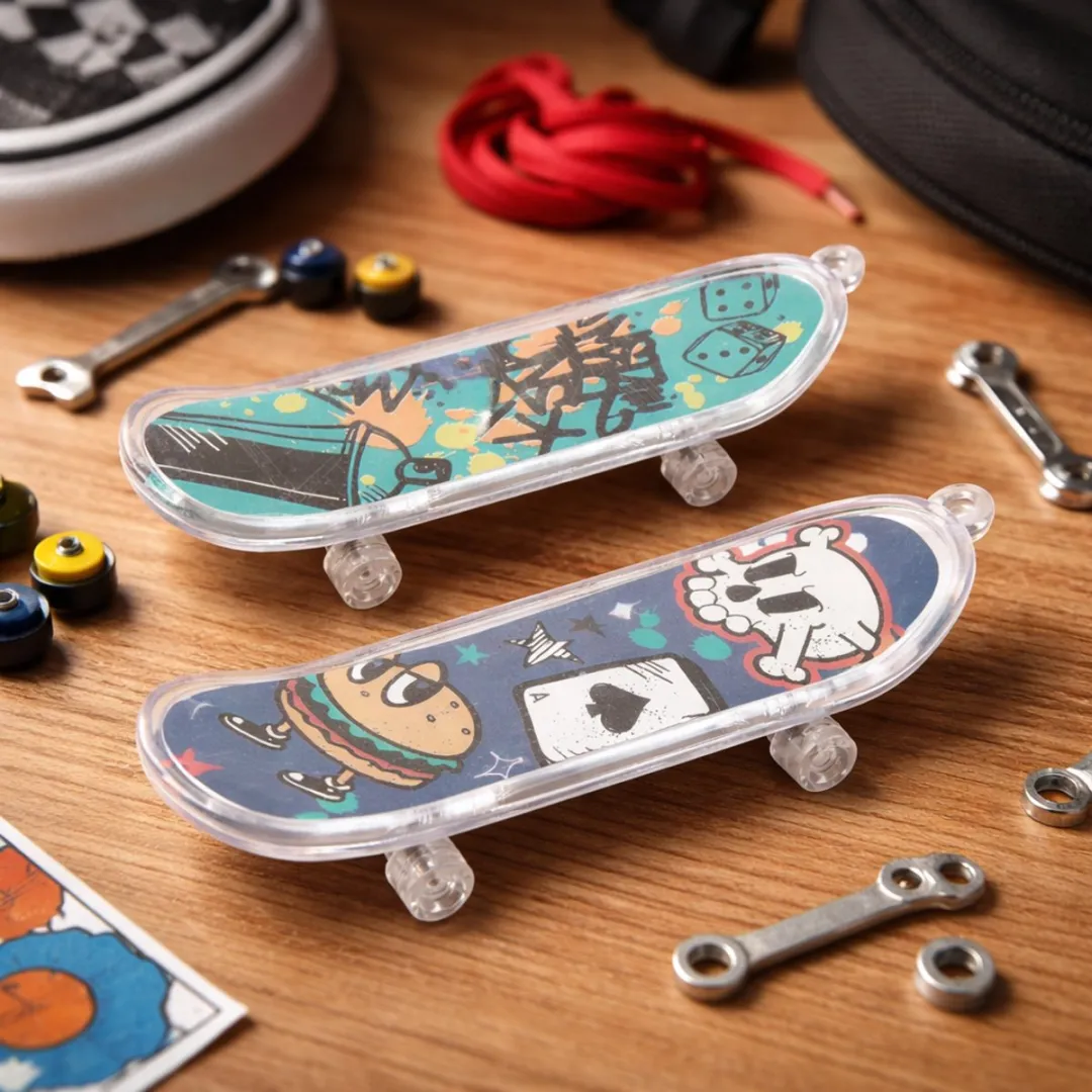 Eddy Toys Vingerskateboard Set 2 Stuks - Zwart
