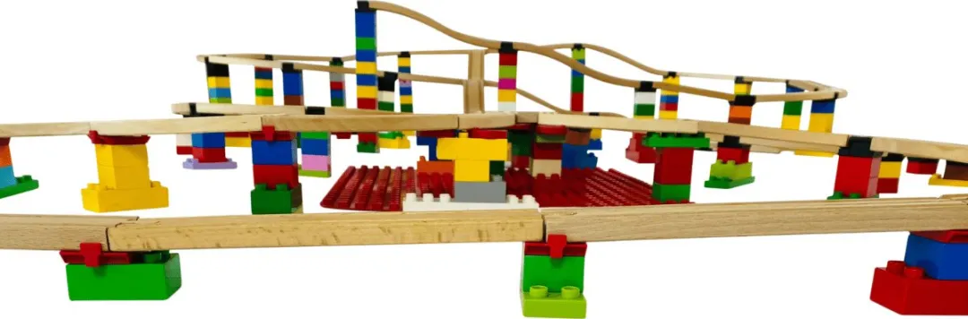 Toy2 Engineer Set 64 Brio Duplo Adapters - Treinbaanonderdelen - 64 Stuks - Veelkleurig