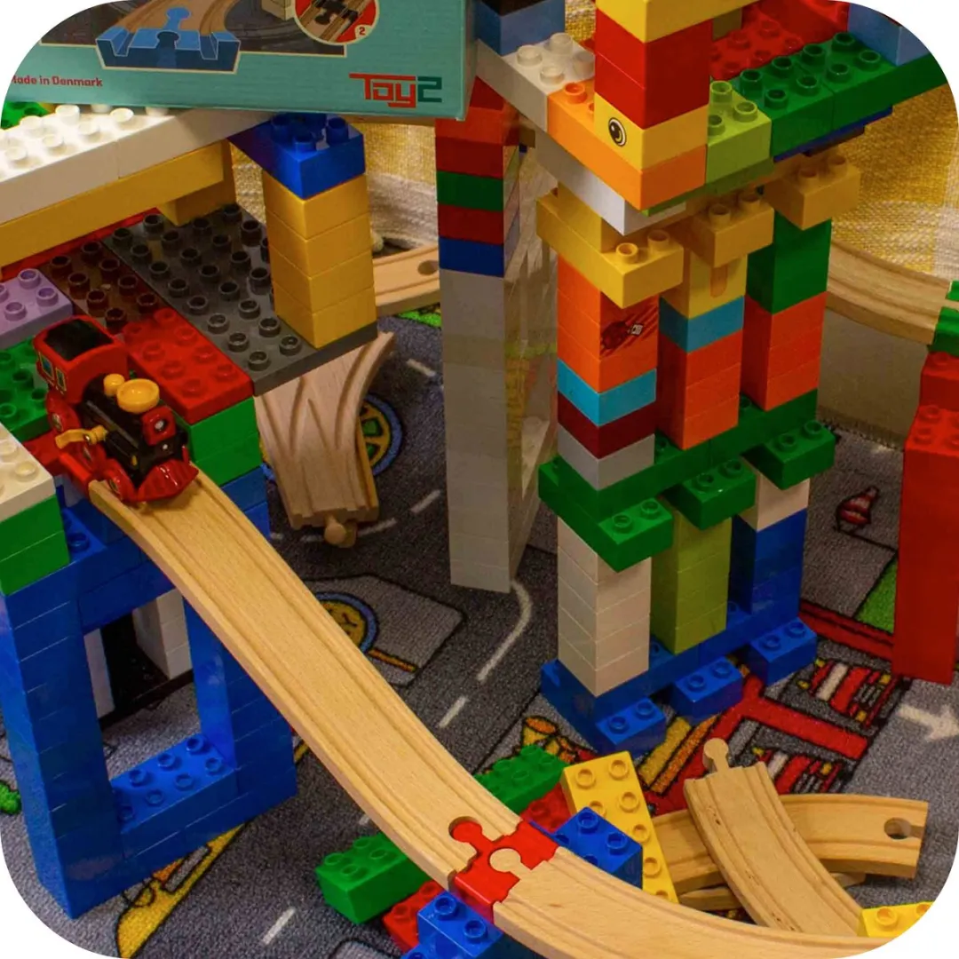 Toy2 Engineer Set 64 Brio Duplo Adapters - Treinbaanonderdelen - 64 Stuks - Veelkleurig