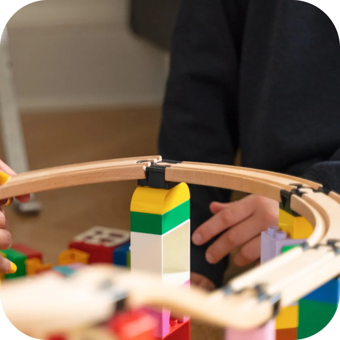 Toy2 Engineer Set 64 Brio Duplo Adapters - Treinbaanonderdelen - 64 Stuks - Veelkleurig