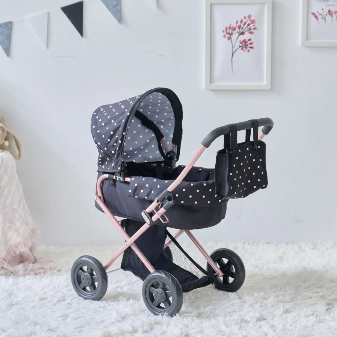 Teamson Kids Klassiek Poppenwagen TD-13411A - Zwart