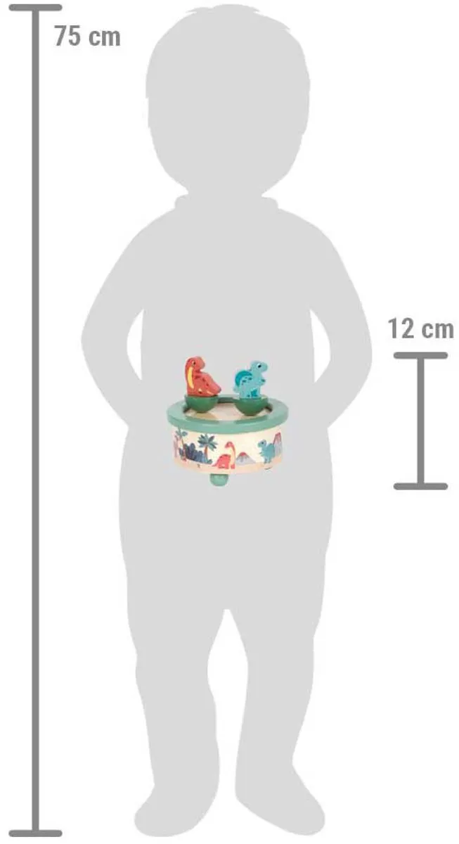 Small Foot Houten Muziekdoos Dino - Multi kleuren