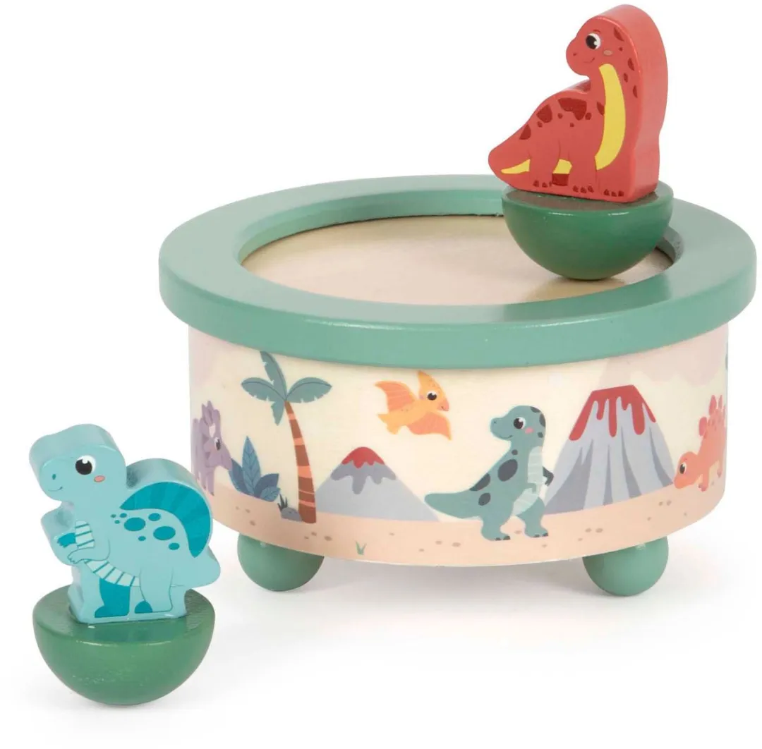 Small Foot Houten Muziekdoos Dino - Multi kleuren