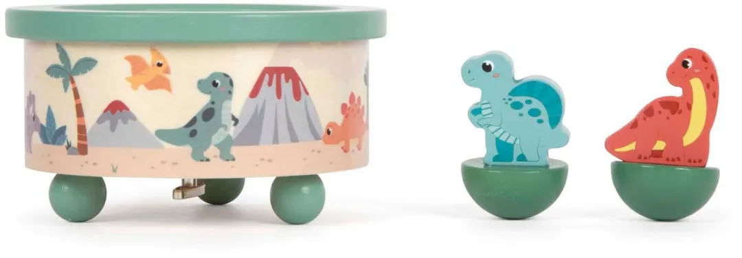 Small Foot Houten Muziekdoos Dino - Multi kleuren