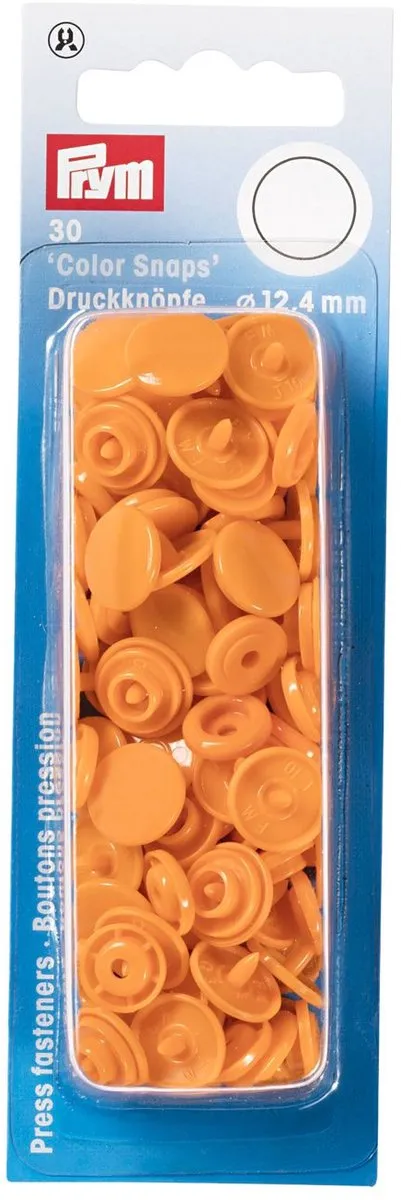 Prym Drukknopen ColorSnaps 12,4mm - Oranje - 30 Stuks