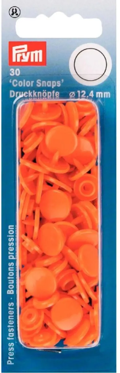 Prym Drukknopen ColorSnaps 12,4mm - Oranje - 30 Stuks