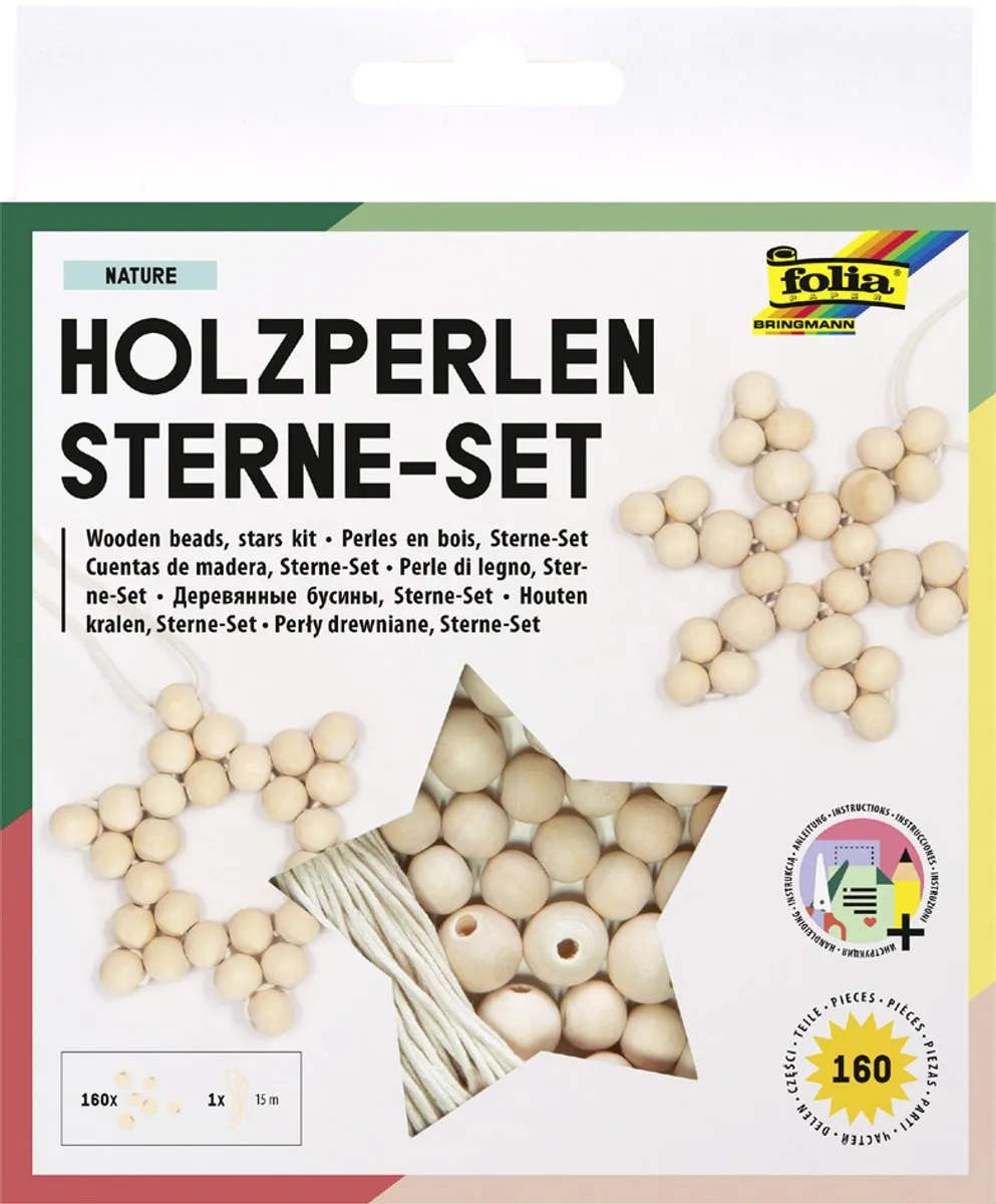Folia Houten Kralen Sterrenset