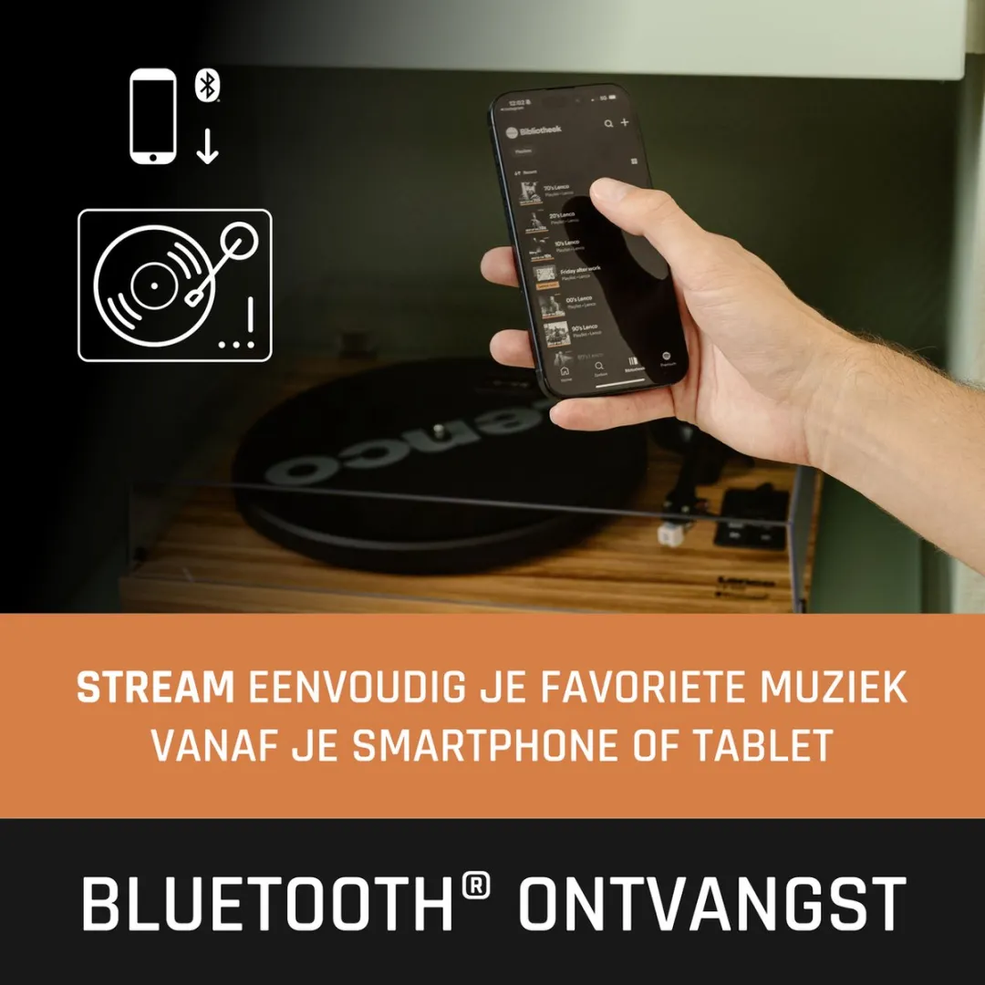 Lenco LS-500OK Platenspeler met Bluetooth - Walnoot