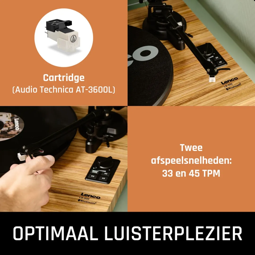 Lenco LS-500OK Platenspeler met Bluetooth - Walnoot