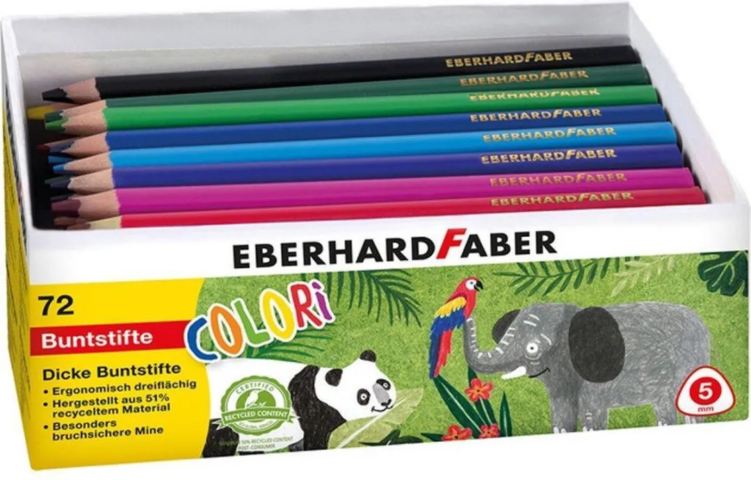 Eberhard Faber Colori Driekantig Kleurpotloden 72 Stuks