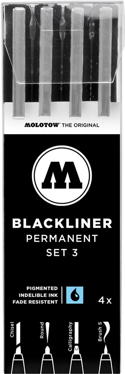Molotow Blackliner Set 4 Stuks