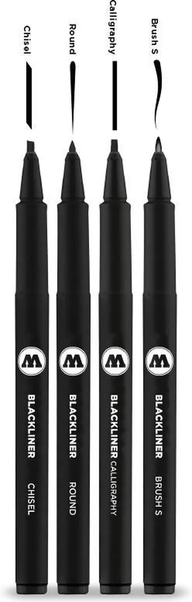 Molotow Blackliner Set 4 Stuks - Zwart