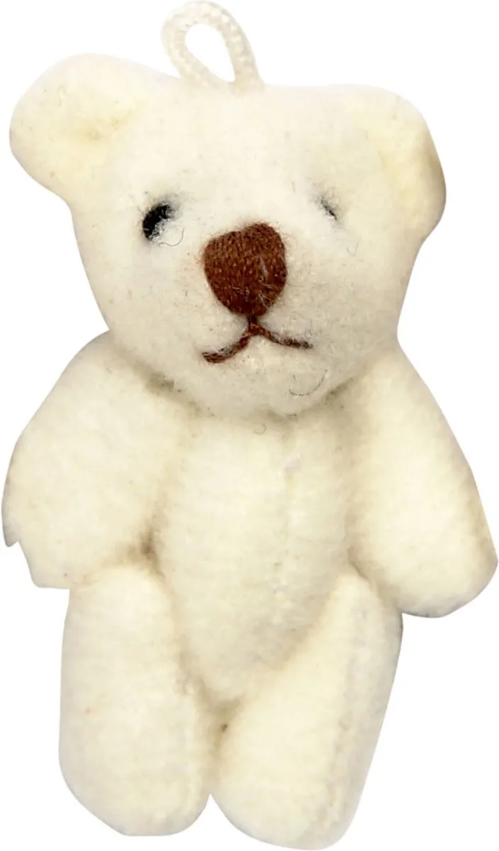 Creativ Company Teddyberen 6 Stuks - 2,5cm Wit