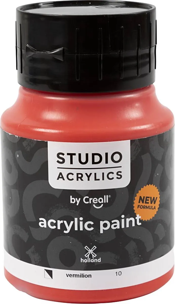 Creativ Company Creall Studio Acrylverf Vermillion 500ml - Rood