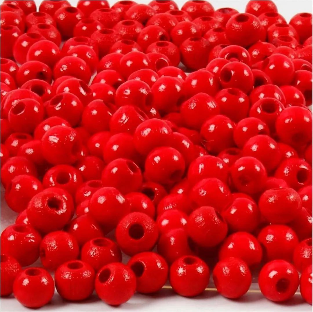 Creativ Company Houten kralen 5mm - Rood - 150 Stuks