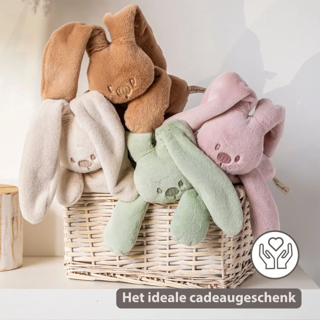 Nattou Lapidou Knuffel Konijn 30cm - Warm Beige