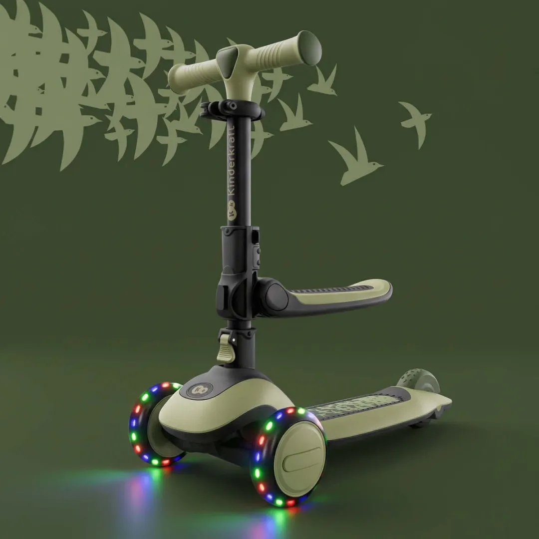 KinderKraft Halley 2 2-in-1 Loopfiets/Driewieler - 1-5 jaar - 50 kg - Groen