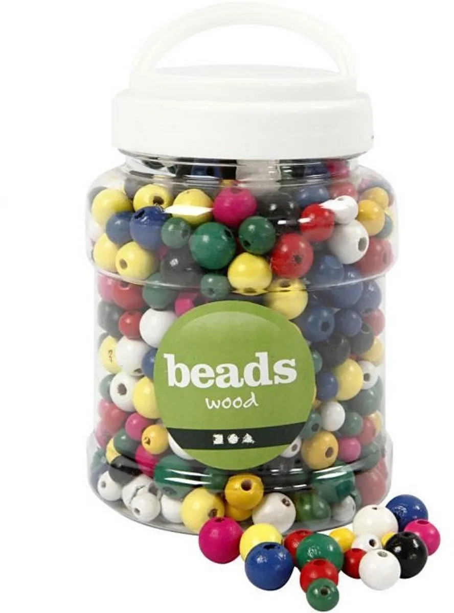 Creativ Company Houten Kralen 12mm - 540 Stuks Multimix