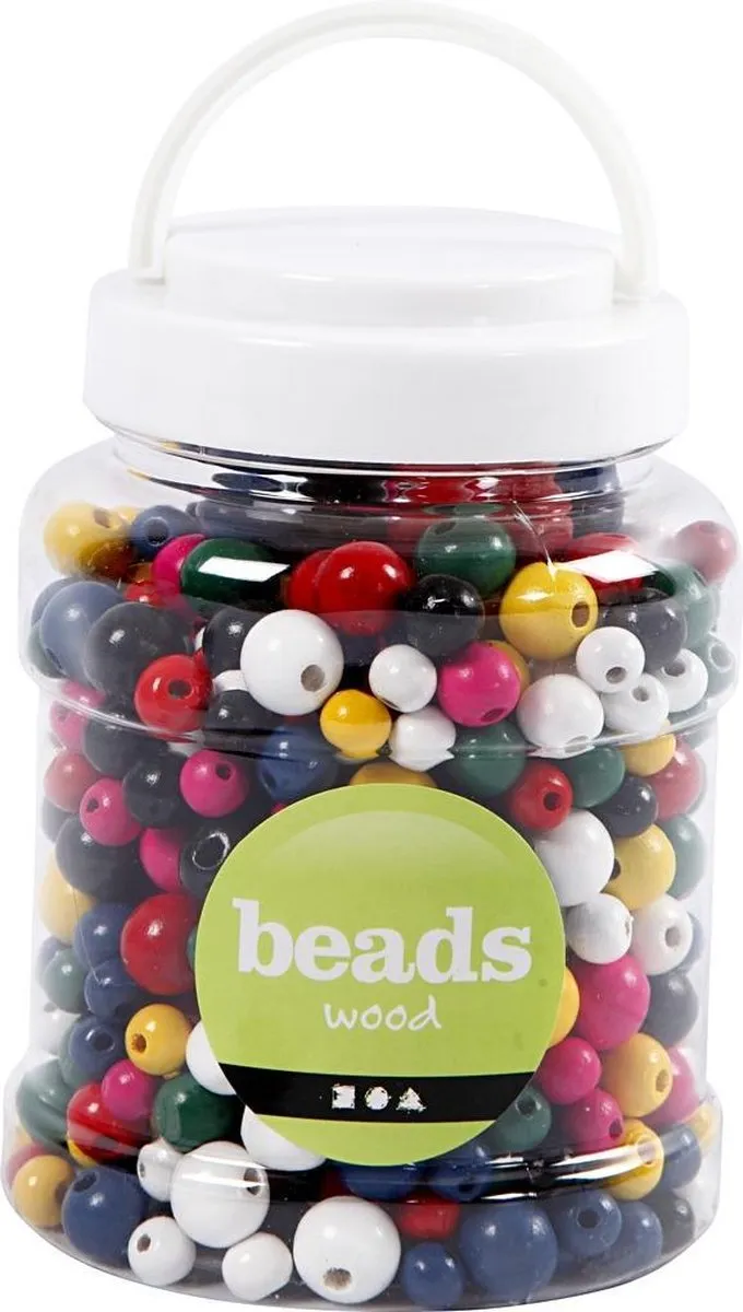 Creativ Company Houten Kralen 12mm - 540 Stuks Multimix