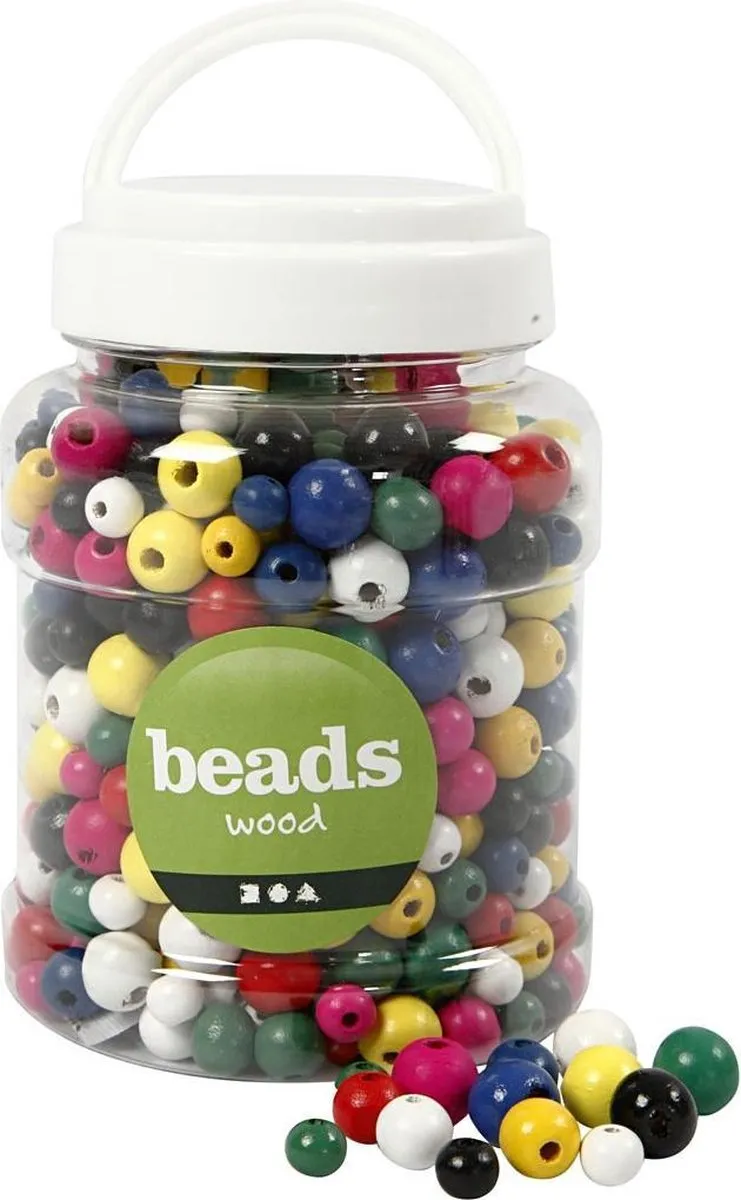 Creativ Company Houten Kralen 12mm - 540 Stuks Multimix