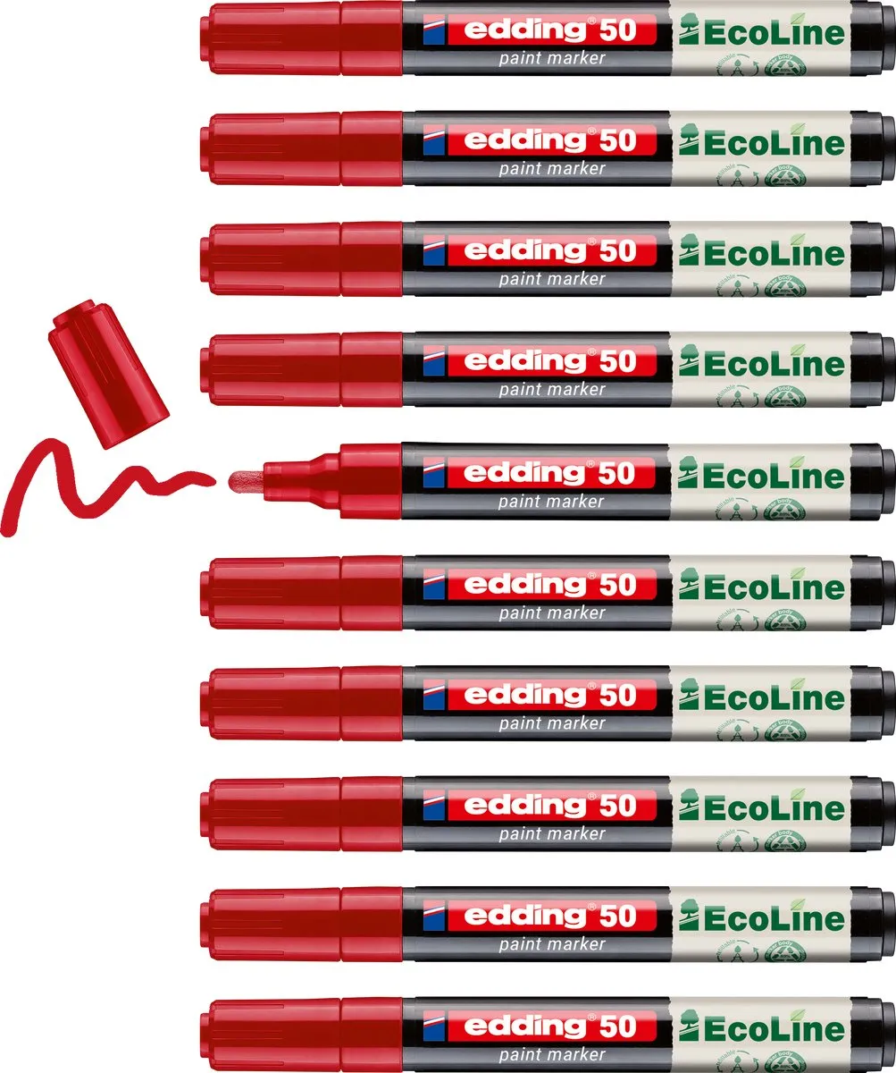 edding 50 EcoLine Verfstift Rood