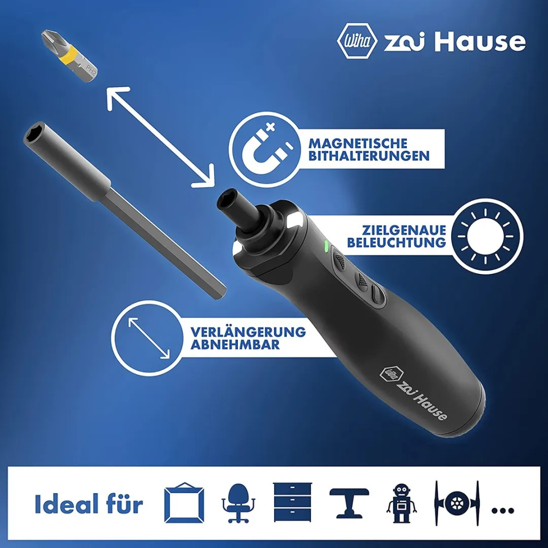 Wiha zai Hause Elektrische Schroevendraaier - C6,3 Bits - 44621