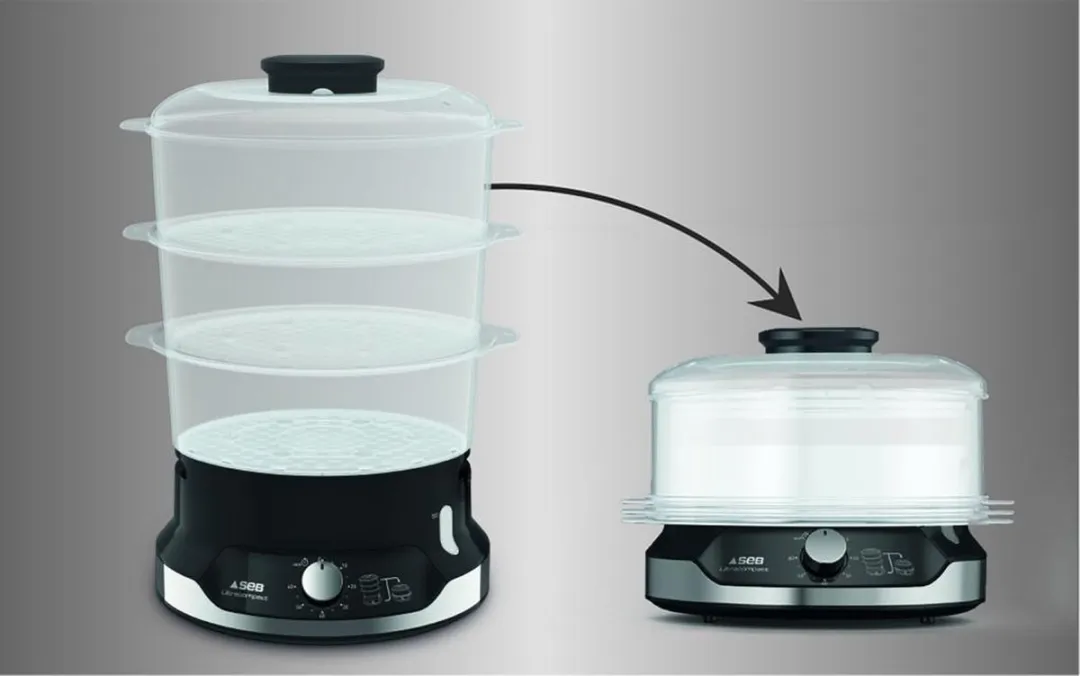 Tefal Ultracompact VC2048 Stoomkoker 3 Schalen - 800W - Zwart