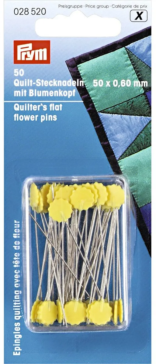 Prym Quiltspelden Bloemenkop - 50 Stuks - Zilver/Goud
