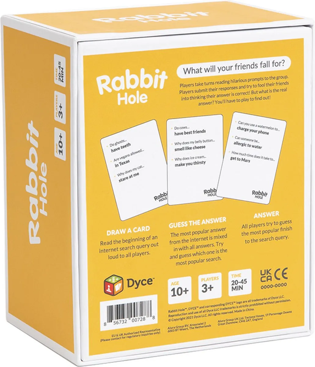 Dyce Games Rabbit Hole Kaartspel DYE-1200 - 3-8 Spelers