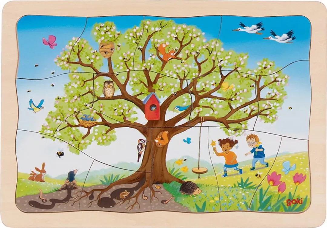 Goki The Seasons Of The Apple Tree Puzzle 47 Stuks - Multicolor