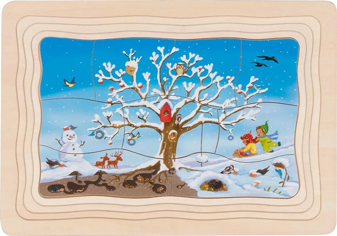 Goki The Seasons Of The Apple Tree Puzzle 47 Stuks - Multicolor