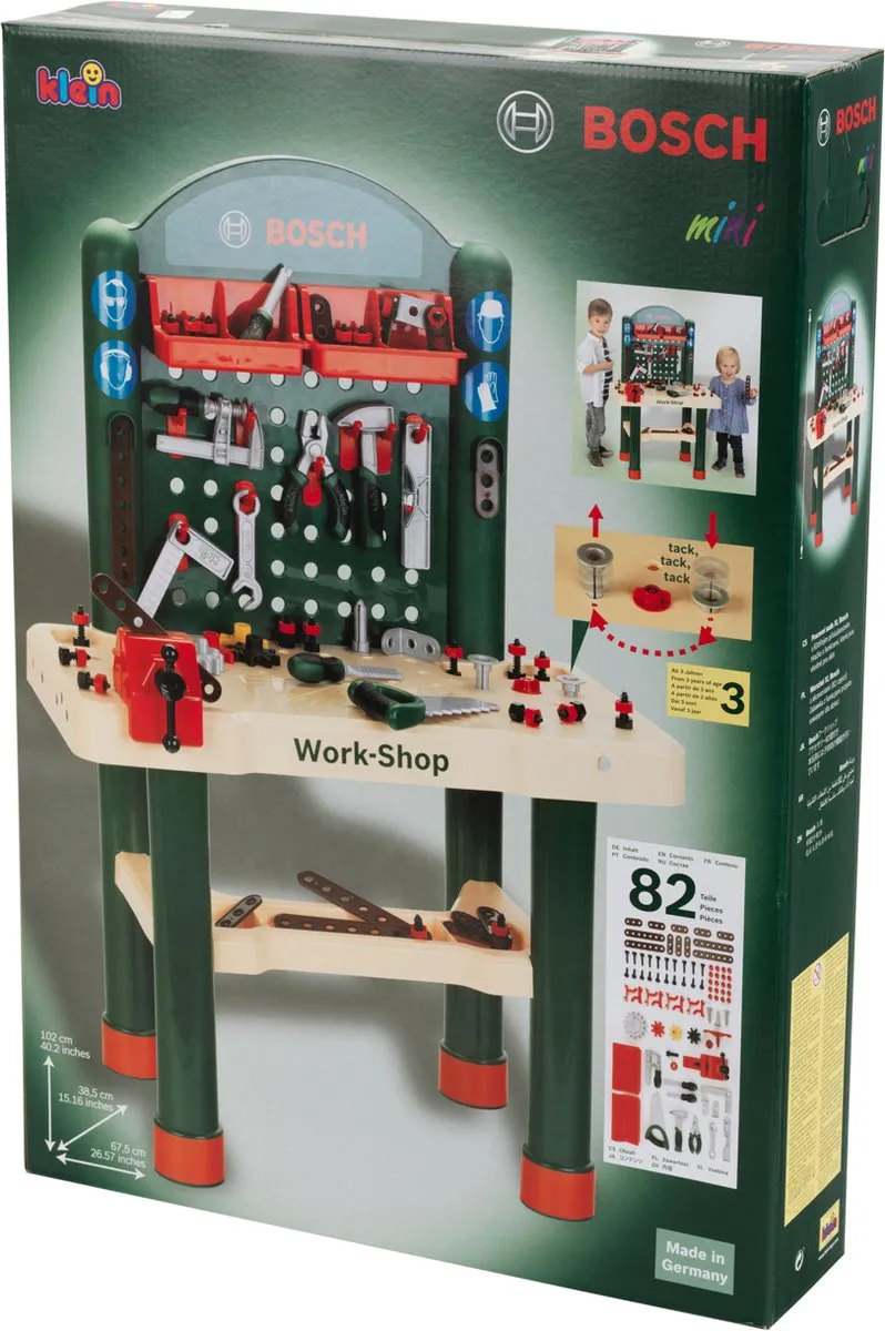 Klein Toys Bosch Mini Speelgoed Gereedschapsset 82-delig - Multicolor - afbeelding 6 van 6