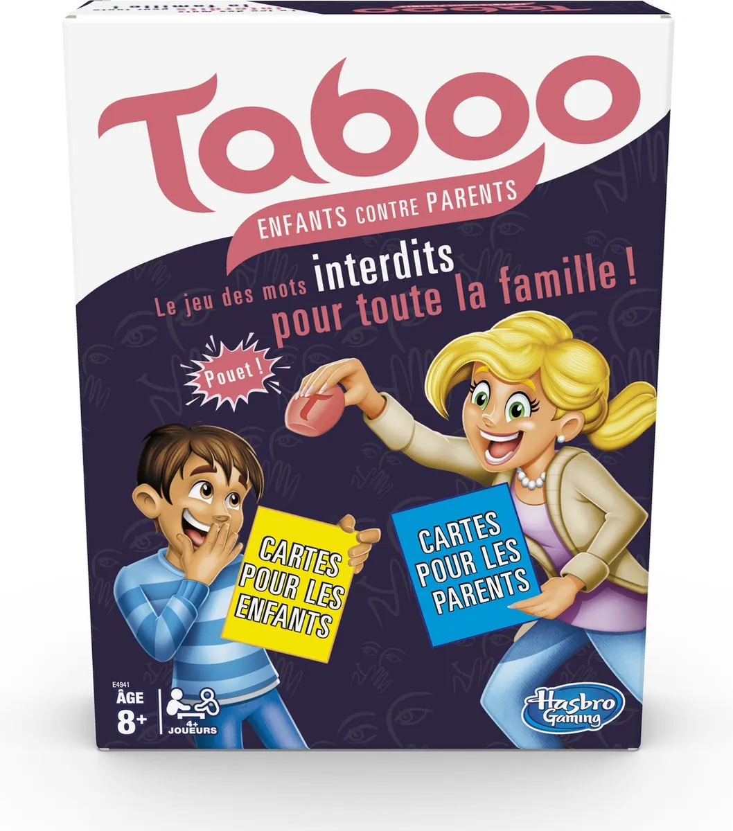 Hasbro Gaming Taboo Kinderen tegen Ouders Franse Editie E4941101