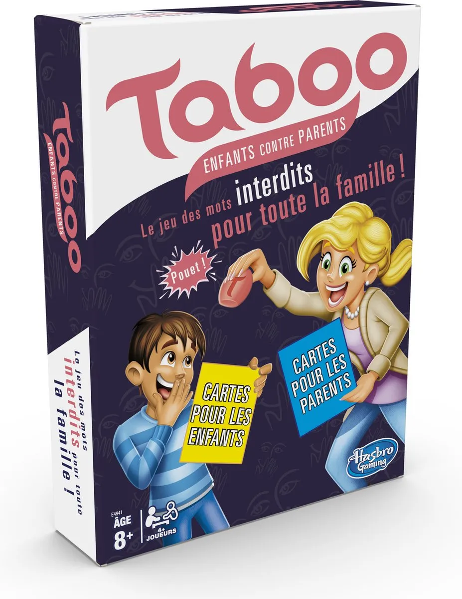 Hasbro Gaming Taboo Kinderen tegen Ouders Franse Editie E4941101