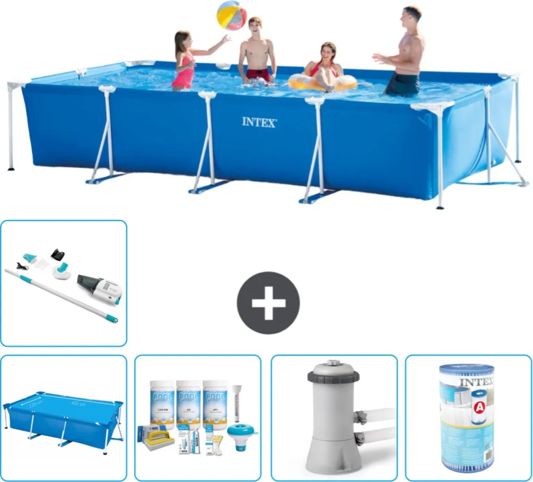 Intex Rechthoekig Frame Zwembad 450x220x84cm Blauw - 28273NP