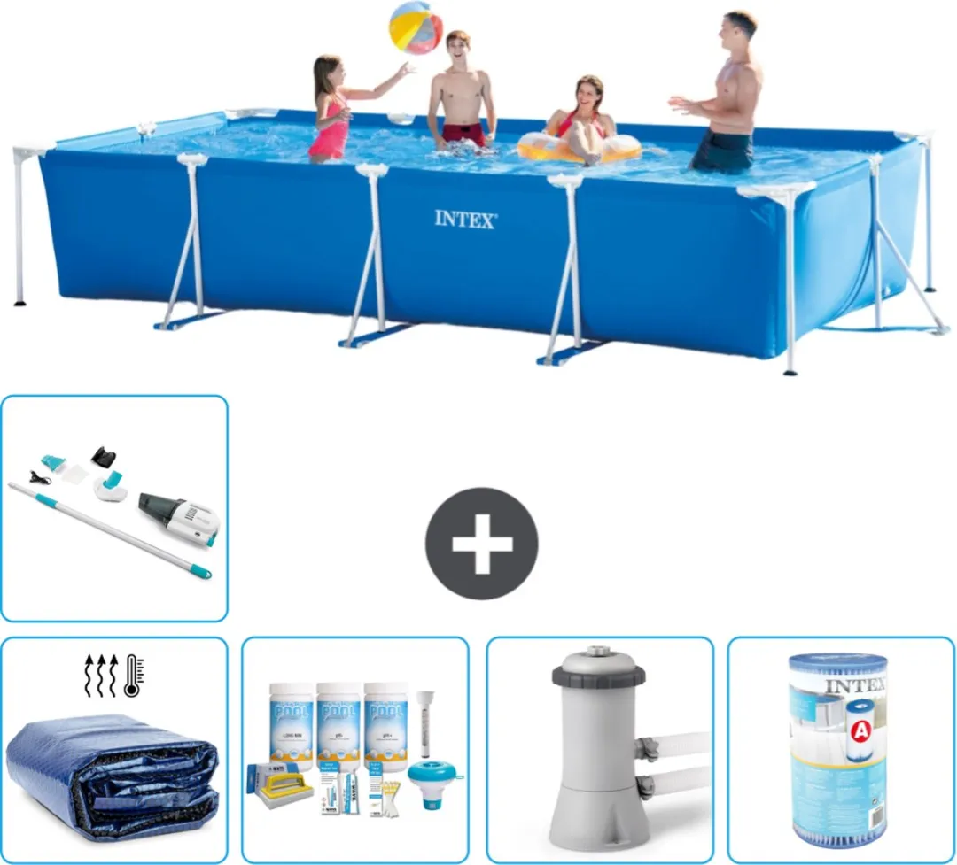 Intex Rechthoekig Frame Zwembad 450x220x84cm Blauw - 28273NP