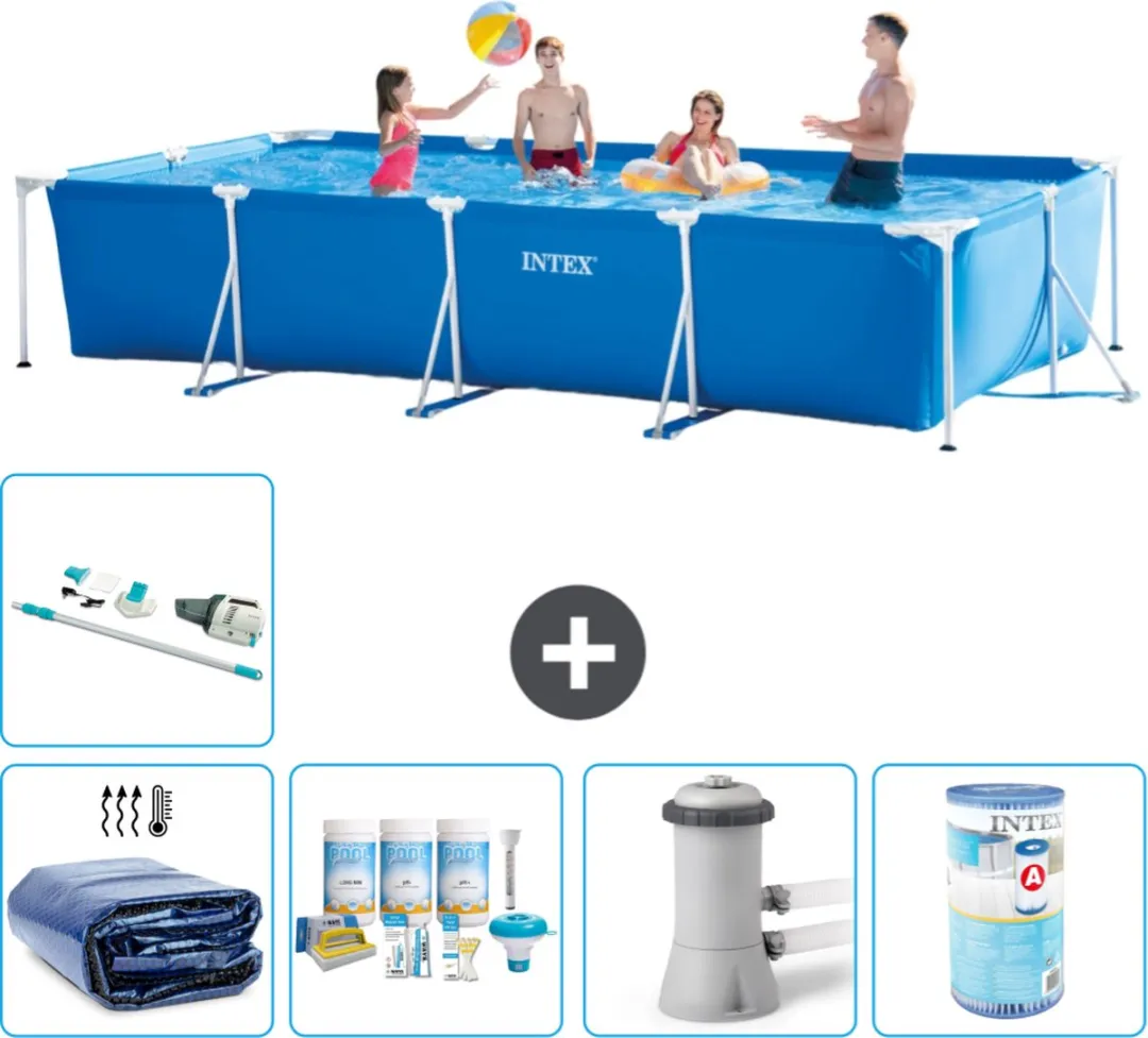 Intex Rechthoekig Frame Zwembad 450x220x84cm Blauw