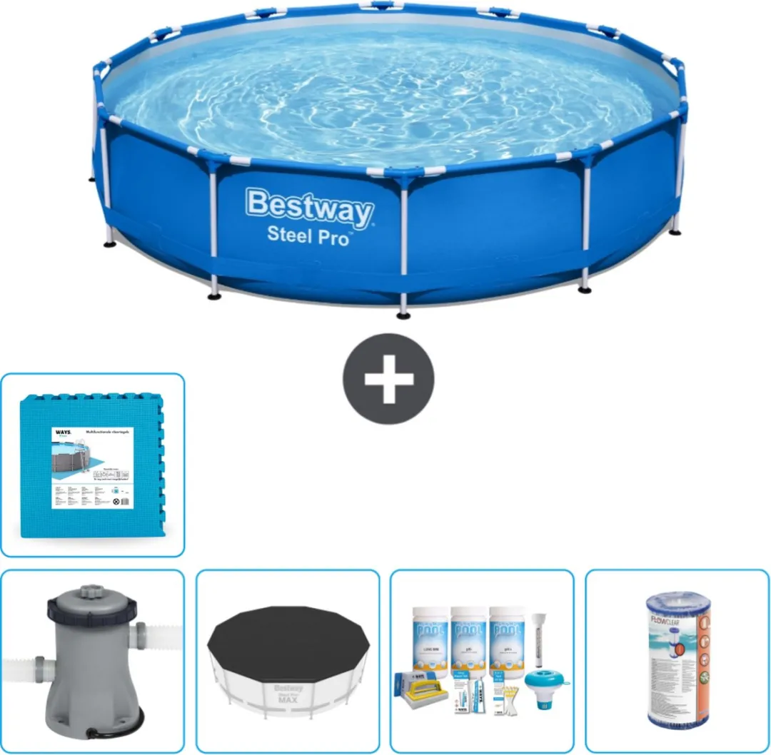 Bestway Steel Pro Zwembad 366x76cm - Blauw - 6473L