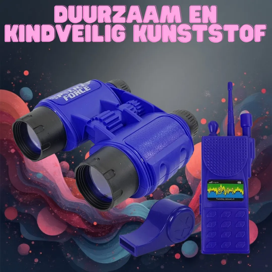 Lean Toys Politie Speelset - Licht & Geluid - 3x Knoopcel