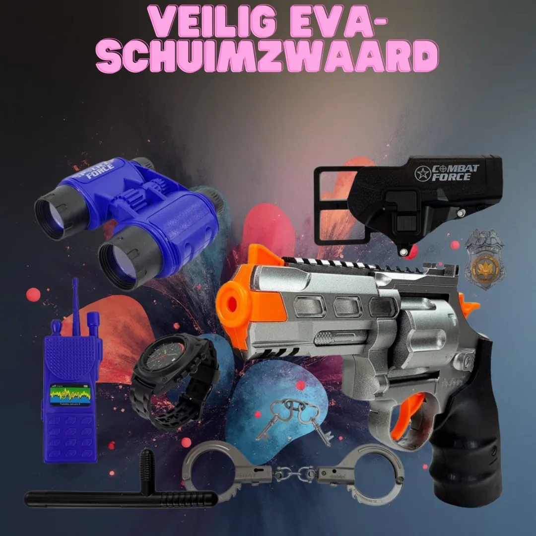 Lean Toys Politie Speelset - Licht & Geluid - 3x Knoopcel