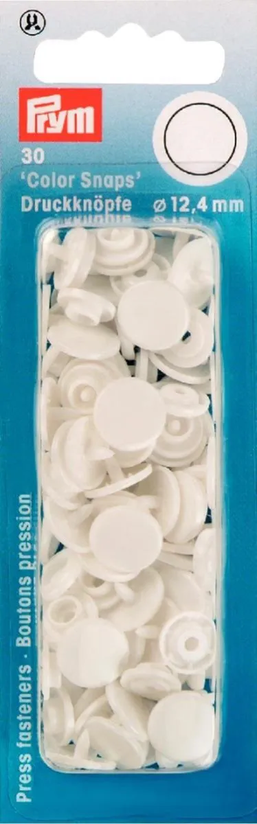 Prym Drukknoop ColorSnaps 12,4mm Wit - 30 Stuks