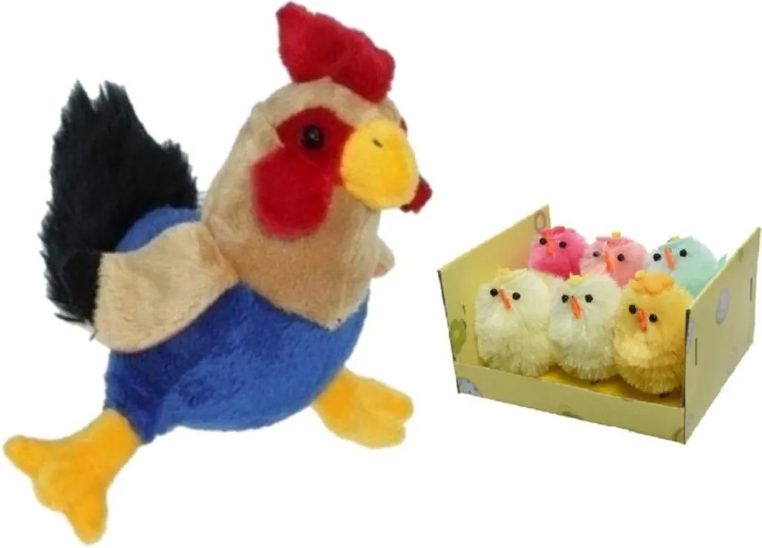 Decoris Pluche Kippen & Kuikentjes