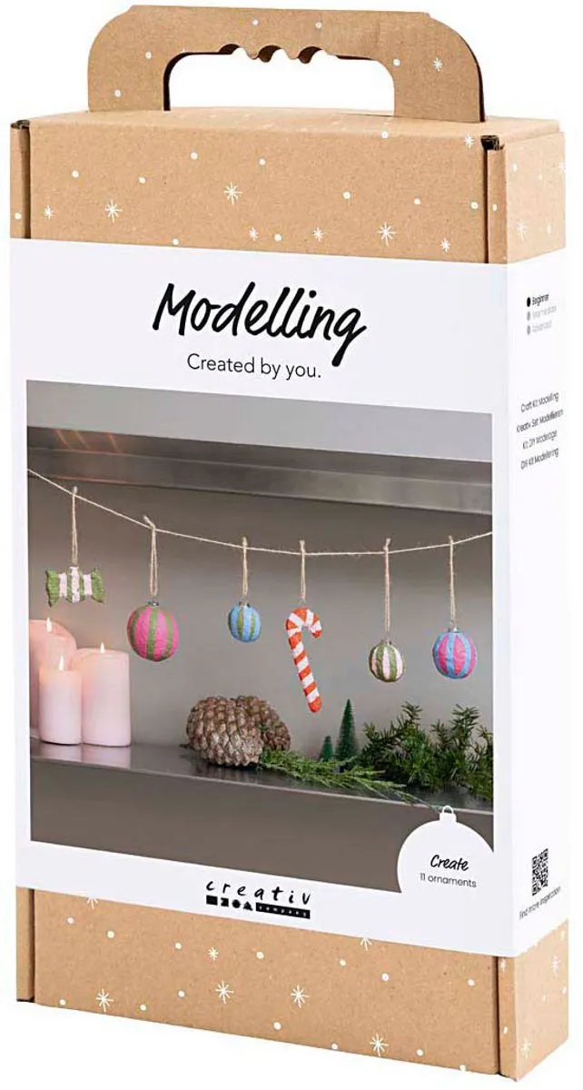 Creativ Company Hobbyset Boetseren Pulp Kerstfiguren Multicolor