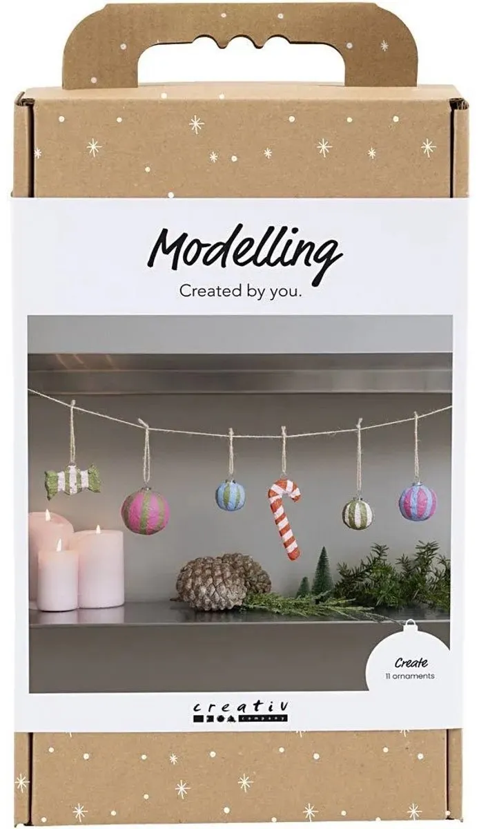 Creativ Company Hobbyset Boetseren Pulp Kerstfiguren Multicolor